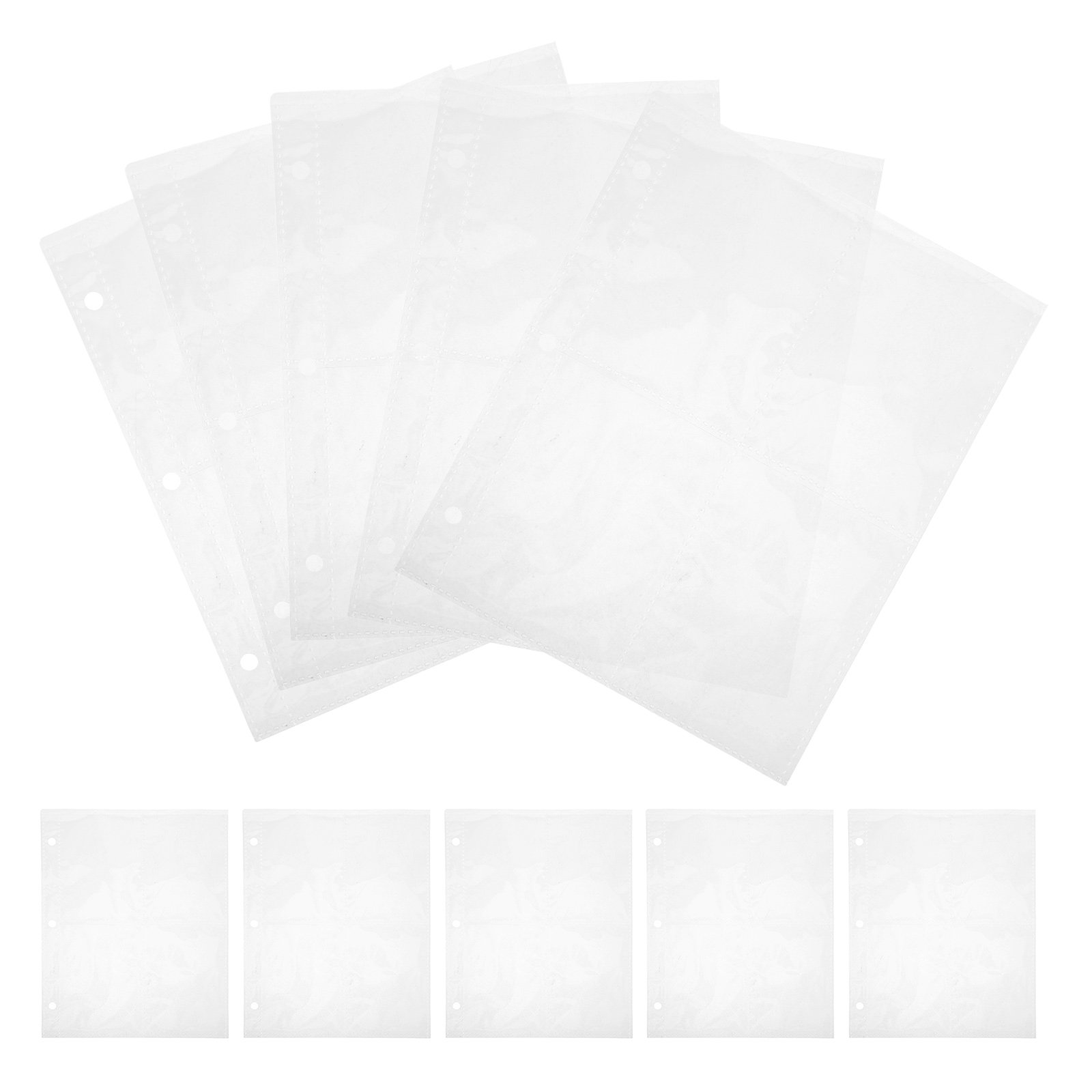 Collector Card Sleeve - 10Pcs Card Binder Refill Pages Clear