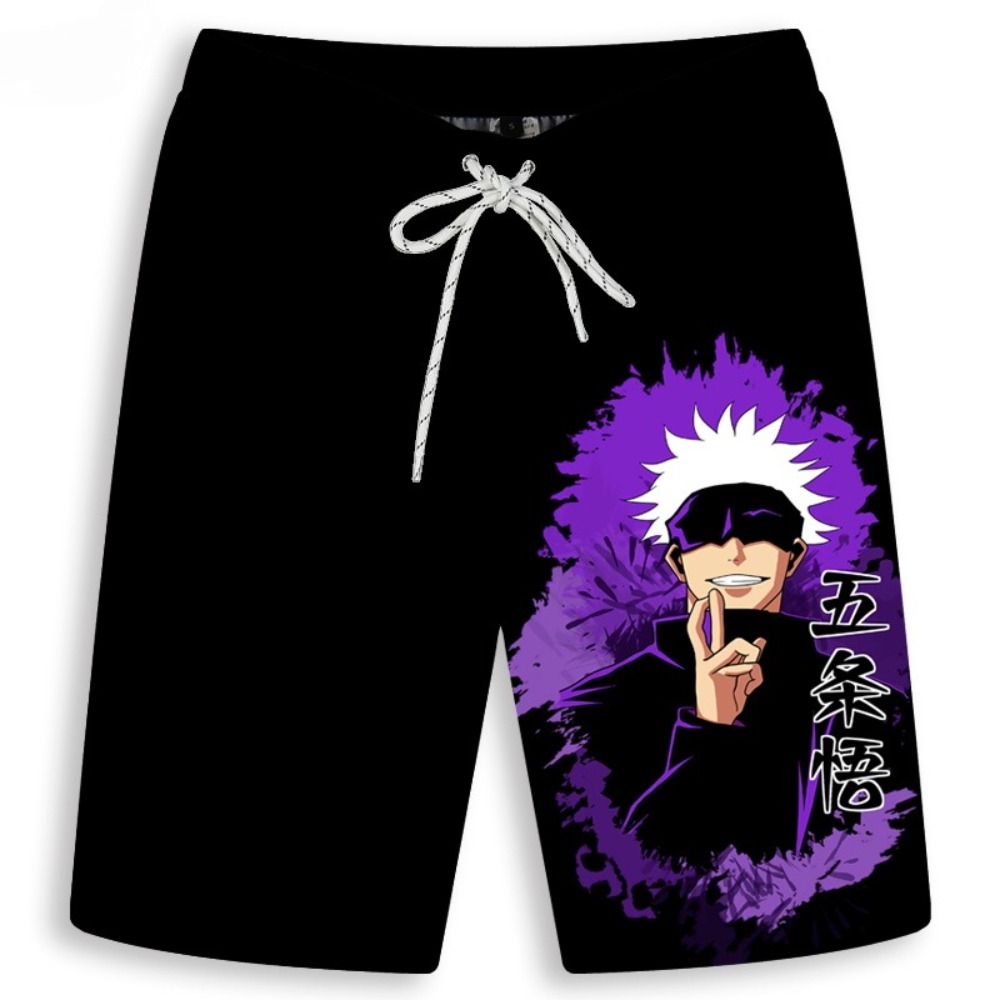 Men's Gojo Satoru Printed Shor - Anime Merchandise Shop recension och pris