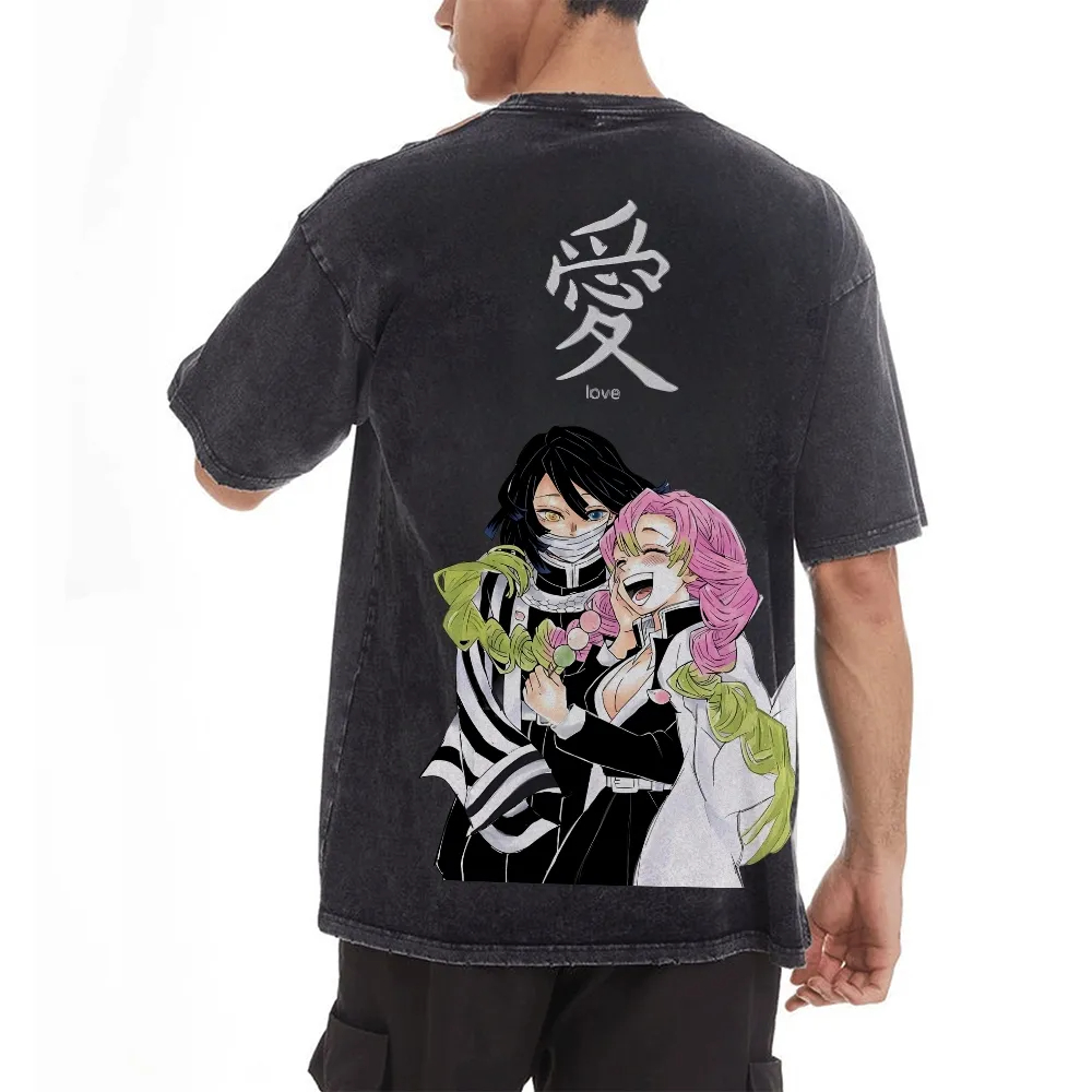Kimetsu No Yaiba Washed T-Shir - Anime Merchandise Shop recension och pris