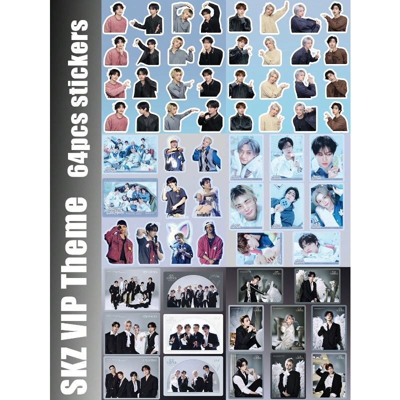 64pcs/65pcs/69pcs StrayKid,SK, - Sticker Sheet Set recension och pris