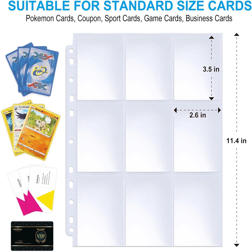 50 Pages 450 Pockets Single Si - Collector Card Sleeve recension och pris