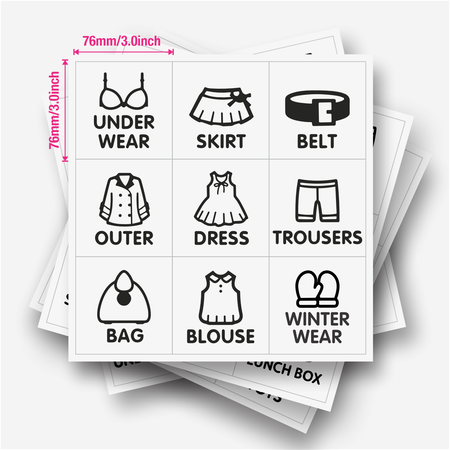 9 pcs/Sheet, Wardrobe Organize - Sticker Sheet Set recension och pris