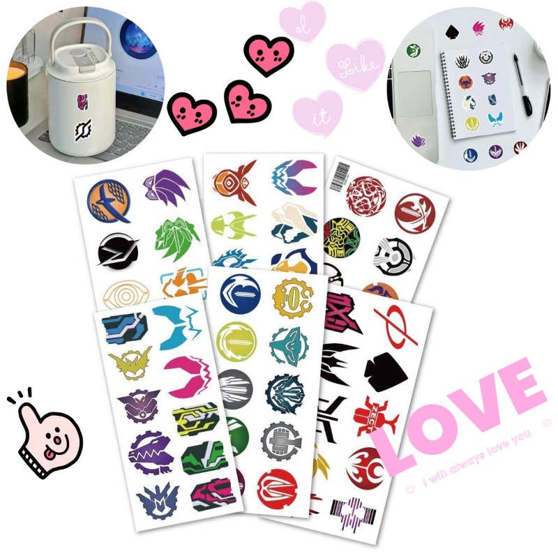 60 Sheets Kamen Rider Logo Sti - Sticker Sheet Set recension och pris